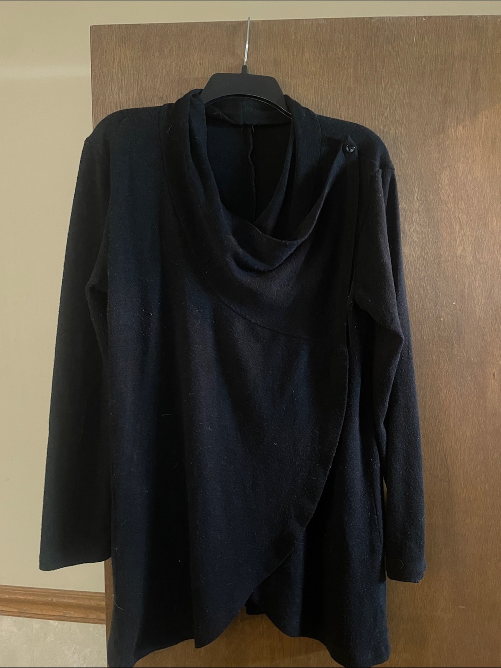 The Limited Black Draped Cowl-Neck Sweater